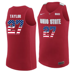 Ohio State Taylor 27 Scarlet Jersey