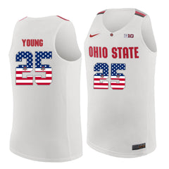 Ohio State YOUNG 25 White Jersey