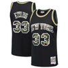 Image of Patrick Ewing New York Knicks Mitchell & Ness Straight Fire Camo Swingman Jersey – Black