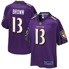 John Brown Baltimore Ravens Pro Line Player Jersey – Purple 2018/2019