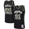 Image of Tim Duncan San Antonio Spurs Mitchell & Ness Straight Fire Camo Swingman Jersey – Black