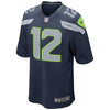 Image of 12s Seattle Seahawks Game Jersey - College Navy 2018/2019