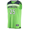 Image of Derrick Rose Minnesota Timberwolves Branded Fast Break Player Jersey - Statement Edition - Neon Green