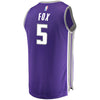 Image of De'Aaron Fox Sacramento Kings Branded Fast Break Jersey Purple - Icon Edition