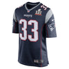 Image of Dion Lewis New England Patriots Navy Super Bowl LI Bound Game Jersey 2019