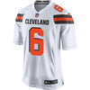 Image of Baker Mayfield Cleveland Browns Draft Pick Game Jersey – White 2018/2019