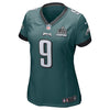 Image of Women's Nick Foles Midnight Green Philadelphia Eagles Super Bowl LII Champions Patch Game Jersey 2019