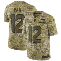 12s Seattle Seahawks Salute to Service Limited Jersey – Camo 2018/2019