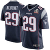 Image of LeGarrette Blount New England Patriots Navy Super Bowl LI Bound Game Jersey 2019