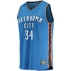 Image of Tyler Davis Oklahoma City Thunder Branded Fast Break Jersey - Icon Edition - Blue