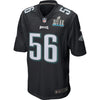 Image of Chris Long Black Philadelphia Eagles Super Bowl LII Game Event Jersey 2019