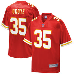 Christian Okoye Kansas City Chiefs NFL Pro Line Retired Player Jersey  Red