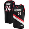 Image of Anfernee Simons Portland Trail Blazers Branded Fast Break Jersey - Icon Edition - Black