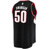 Image of Caleb Swanigan Portland Trail Blazers Branded Fast Break Team Color Player Jersey Black - Icon Edition