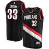 Image of Zach Collins Portland Trail Blazers Branded Fast Break Team Color Player Jersey Black - Icon Edition