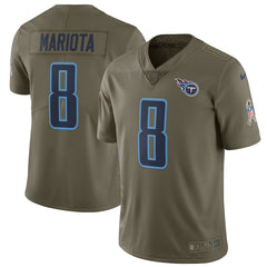 Marcus Mariota Tennessee Titans Salute To Service Limited Jersey - Olive 2018/2019