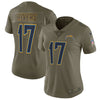 Image of Philip Rivers Los Angeles Chargers Women's Salute to Service Limited Jersey - Olive