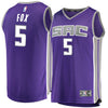 Image of De'Aaron Fox Sacramento Kings Branded Fast Break Jersey Purple - Icon Edition