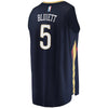 Image of Trevon Bluiett New Orleans Pelicans Branded Fast Break Jersey - Icon Edition - Navy