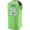 Image of Derrick Rose Minnesota Timberwolves Branded Fast Break Player Jersey - Statement Edition - Neon Green