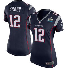 Tom Brady New England Patriots Women's Navy Super Bowl LII Bound Game Jersey 2019