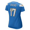 Image of Philip Rivers Los Angeles Chargers Women's Game Jersey - Light Blue