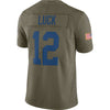 Image of Andrew Luck Indianapolis Colts Salute To Service Limited Jersey - Olive