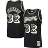 Image of Magic Johnson Los Angeles Lakers Mitchell & Ness Straight Fire Camo Swingman Jersey – Black