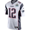 Image of Tom Brady New England Patriots White Super Bowl LII Bound Game Jersey 2019