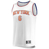 Image of Kristaps Porzingis New York Knicks Branded Fast Break Jersey White - Association Edition