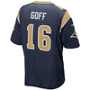 Image of Jared Goff Los Angeles Rams Player Game Jersey  Navy