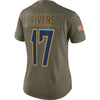 Image of Philip Rivers Los Angeles Chargers Women's Salute to Service Limited Jersey - Olive