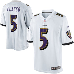 Joe Flacco Baltimore Ravens Limited Jersey - White with all White Collar 2018/2019