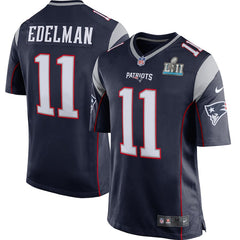 Julian Edelman New England Patriots Navy Super Bowl LII Bound Game Jersey 2019