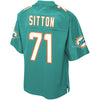 Image of Josh Sitton Miami Dolphins Pro Line Team Player Jersey – Aqua 2018/2019