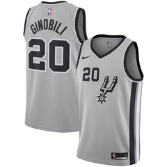 Manu Ginobili San Antonio Spurs Swingman Jersey - Statement Edition – Gray