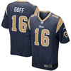 Image of Jared Goff Los Angeles Rams Player Game Jersey  Navy