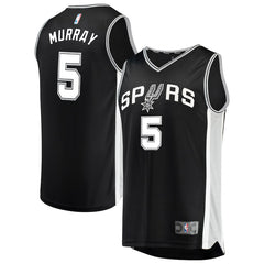 Dejounte Murray San Antonio Spurs Branded Fast Break Road Player Jersey Black - Icon Edition