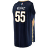 Image of E'Twaun Moore New Orleans Pelicans Branded Fast Break Player Jersey - Icon Edition – Navy