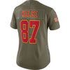 Image of Travis Kelce Kansas City Chiefs Women's Salute to Service Limited Jersey - Olive