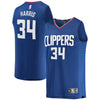 Image of Tobias Harris LA Clippers Branded Fast Break Player Jersey Royal - Icon Edition