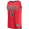 Image of Bobby Portis Chicago Bulls Branded Fast Break Road Player Jersey Red - Icon Edition