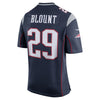 Image of LeGarrette Blount New England Patriots Navy Super Bowl LI Bound Game Jersey 2019