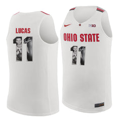 Ohio State LUCAS 11 White Jersey