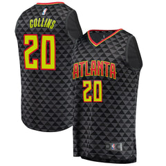 John Collins Atlanta Hawks Branded Fast Break Jersey Black - Icon Edition