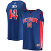 Image of Ish Smith Detroit Pistons Branded Fast Break Player Jersey - Icon Edition – Blue