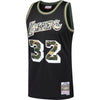 Image of Magic Johnson Los Angeles Lakers Mitchell & Ness Straight Fire Camo Swingman Jersey – Black