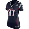 Image of Rob Gronkowski New England Patriots Women's Navy Super Bowl LII Bound Game Jersey 2019