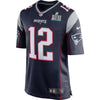 Image of Tom Brady New England Patriots Navy Super Bowl LII Bound Game Jersey 2019