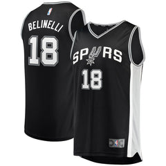 Marco Belinelli San Antonio Spurs Branded Fast Break Jersey - Icon Edition - Black